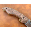 Trot D2 Steel Hunting Engrave Pocket Knife - Notbrand