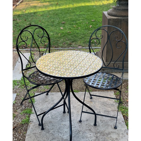The Mosaic Tuscan Metal Outdoor Patio - Set of 3 - Notbrand