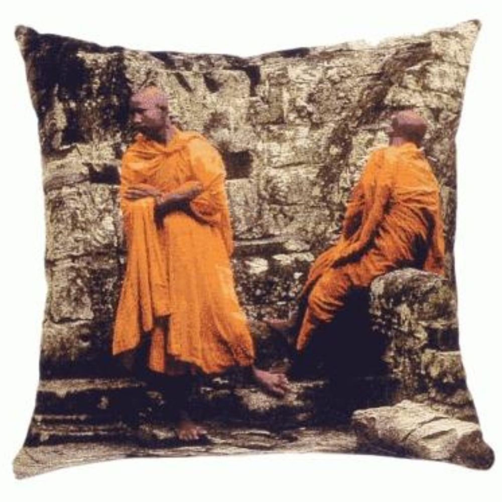 Two Monks Suede Fabric Cushion - NotBrand