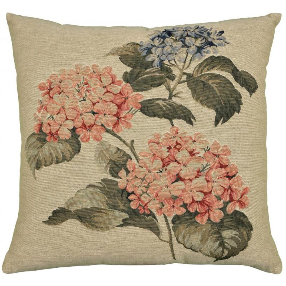 Two Pink Hydrangeas Cushion - NotBrand