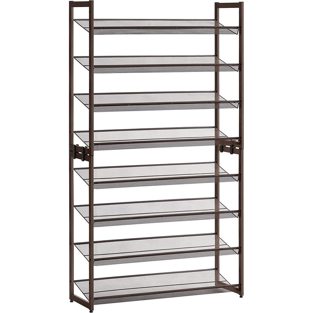 Songmics 8-Tier 32 pairs Rack with Adjustable Shelves - Gray - Notbrand