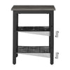 Set of 2 Vasagle Side Table with Adjustable Shelves - Charcoal Gray & Black- Notbrand