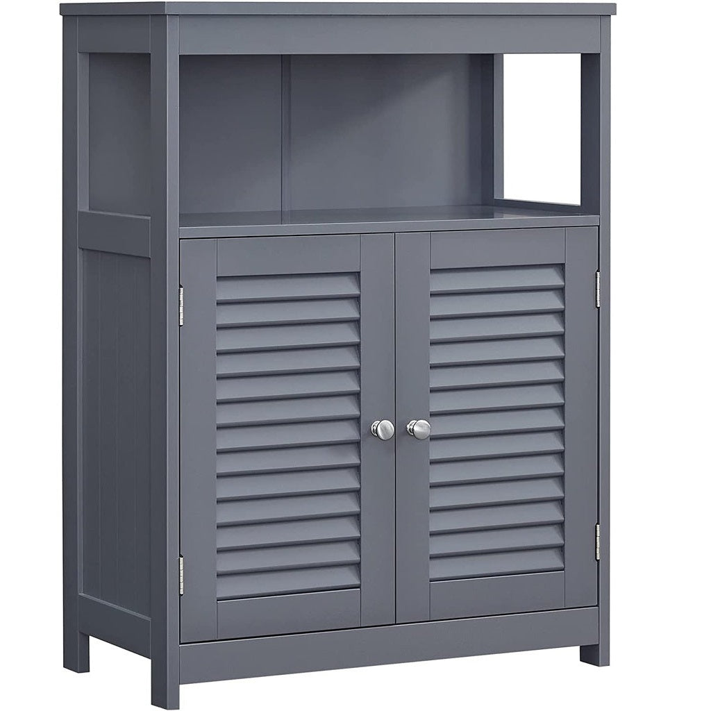 Vasagle 2 Door Floor Cabinet with Shelf - Gray - Notbrand
