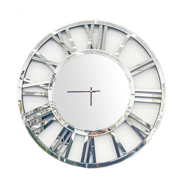 Decorative Wall Clock in Silver - Large - Notbrand