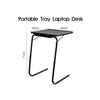 Jewel Adjustable Folding Table with Removable Cup Holder - Black - Notbrand