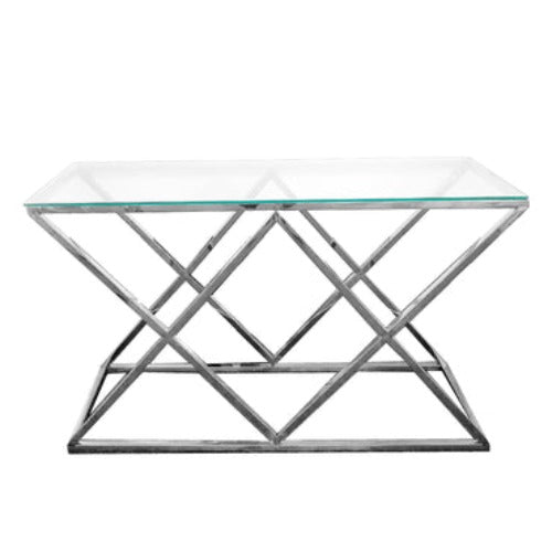 Alsea Luxurious Console Table - Silver - Notbrand