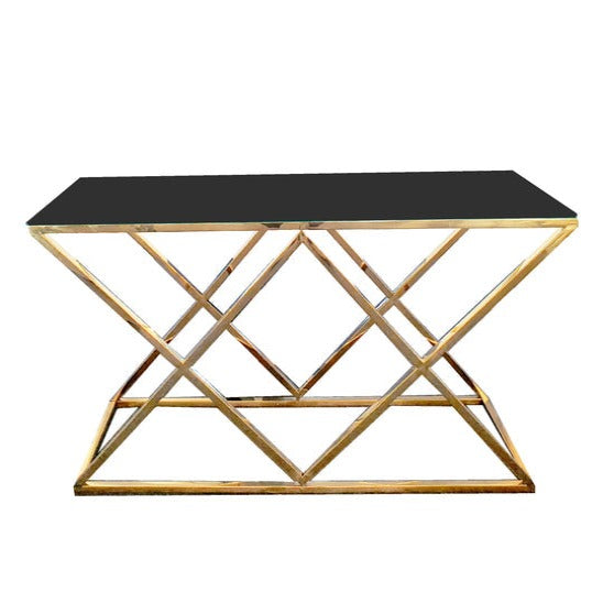 Alsea Luxurious Console Table - Gold - Notbrand