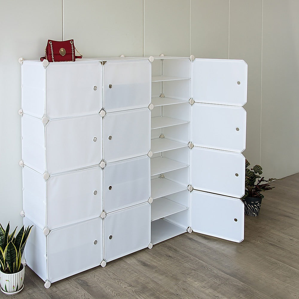 Nahola Portable Shoe Cabinet Rack - White - Notbrand