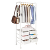 Nozuko Open Wardrobe with 6 Drawers - White - Notbrand