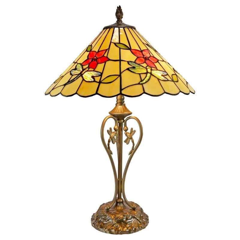 Verity Tiffany Style Table Lamp - Sand - Notbrand