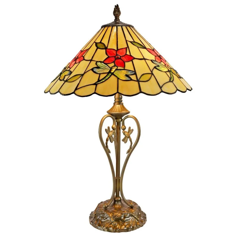 Verity Tiffany Style Table Lamp - Sand - Notbrand