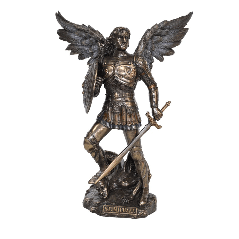 Veronese Cold Cast Bronze Archangel Michael with Sword Figurine - Small - Notbrand