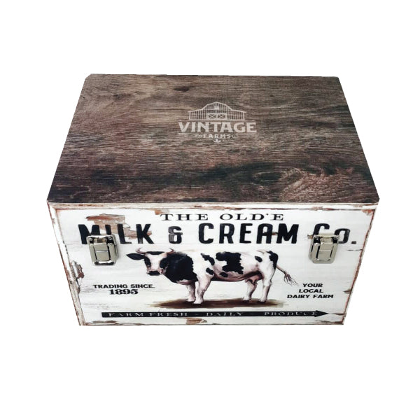 Set of 5 Vintage Farm Trunks Storage Boxes - Notbrand