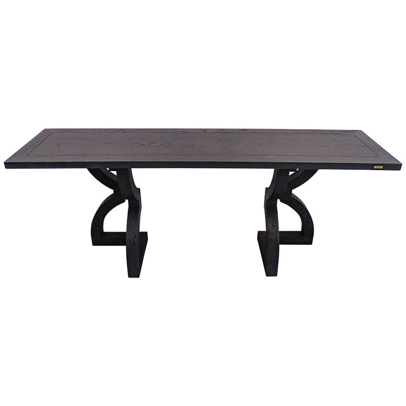 Koffa Oak Timber Console Table - Black - Notbrand
