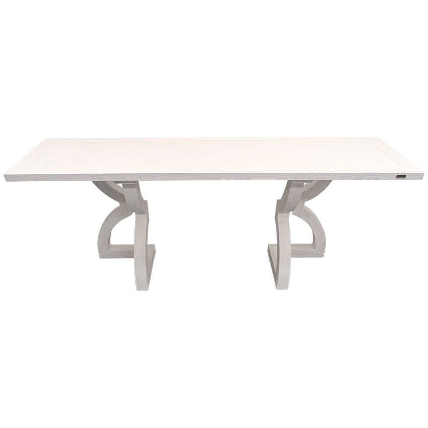 Koffa Oak Timber Console Table - White - Notbrand