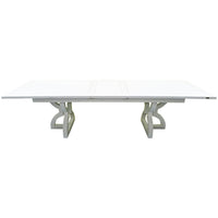 Koffa Oak Timber Extendable Dining Table - White - Notbrand