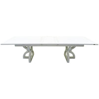Koffa Oak Timber Extendable Dining Table - White - Notbrand