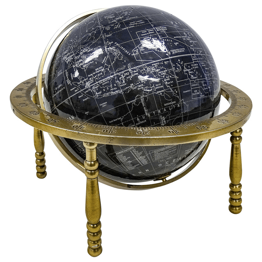 Walker Desk Globe - Black & Brass - Notbrand