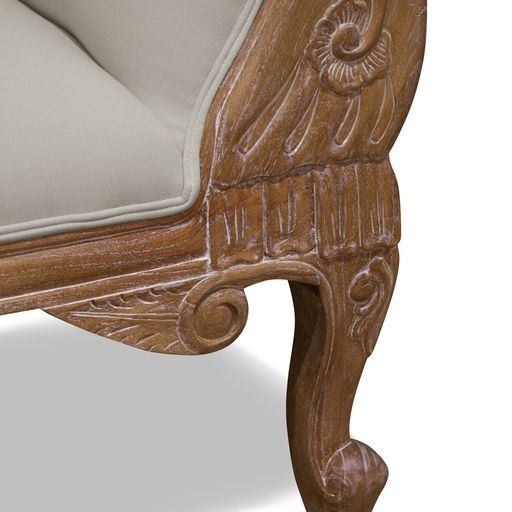 Warui Mindy Wood Right Hand Facing Chaise - Weathered Oak - Notbrand