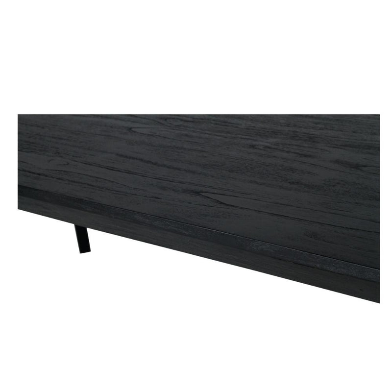 Wegaris Teak Wood Dining Table in Black - 2.8m - NotBrand