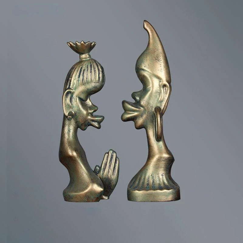 Whimsical Couple Sculpture - Notbrand