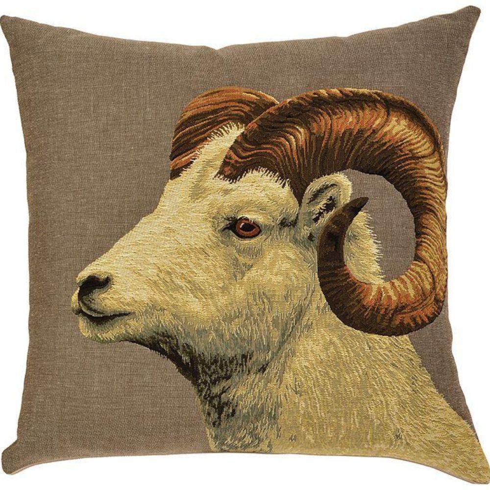 Argali Ram Sheep Cushion - White - NotBrand