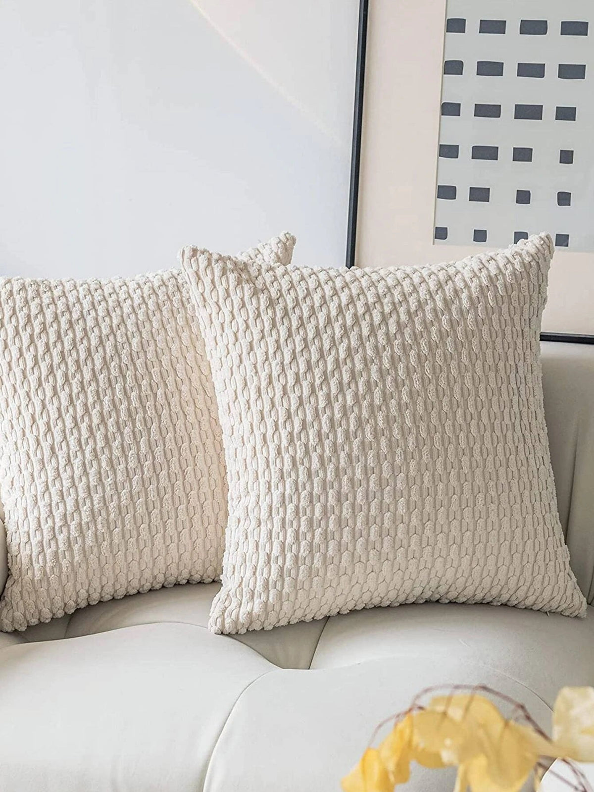 Vito Tufted Cushion Cover - Beige - Notbrand