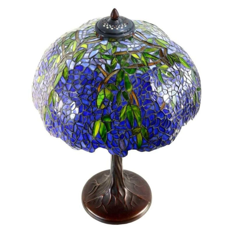 Wisteria Tiffany Style Table Lamp in Purple - Large - Notbrand