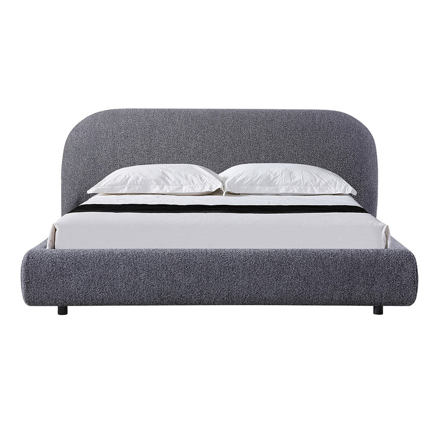 Wysacan King Bed Frame - Charcoal Pepper Boucle - NotBrand
