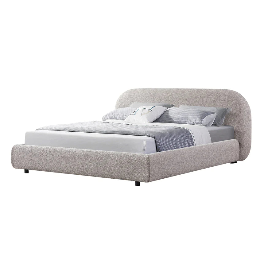 Wysacan King Bed Frame - Sand Boucle - NotBrand