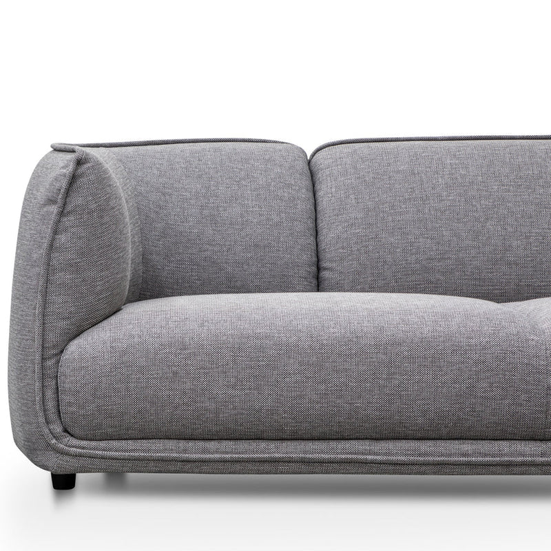 Yengat 3 Seater Fabric Sofa - Graphite Grey - Notbrand