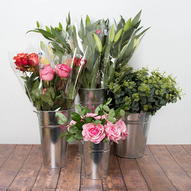 Set of 2 Tin Conical Display Vase with Side Handle - Range