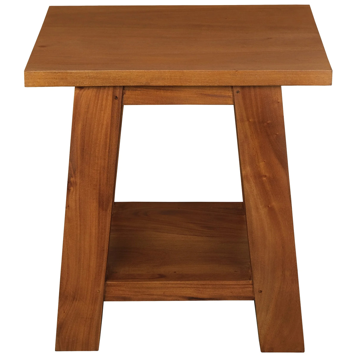 Zimra Solid Timber Lamp Table - Light Pecan - Notbrand