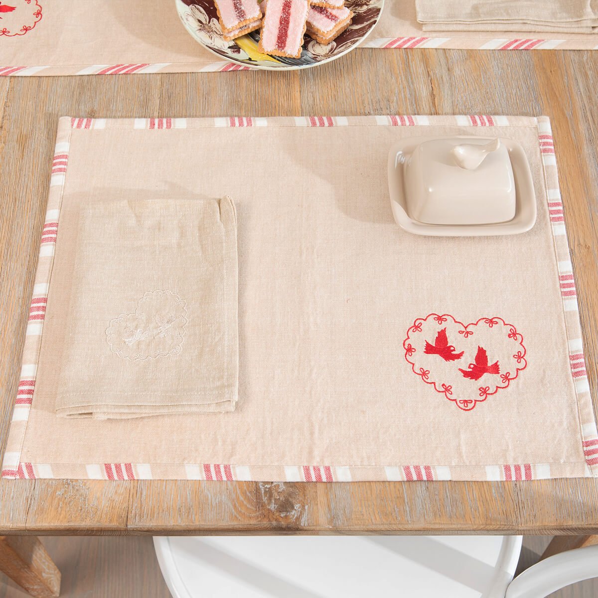 Handloom Cotton Woven Table Placemat - Set of 4 - Notbrand