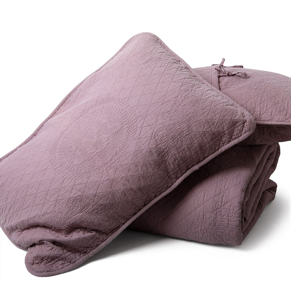 Soft Cotton Fabric King Bedspread Set - Lavender - Notbrand