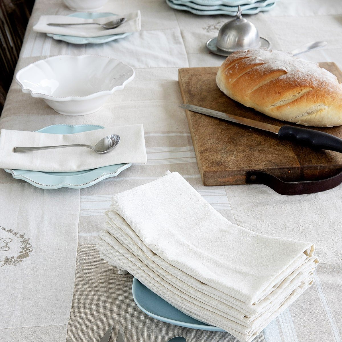 Luice French Style Tablecloth - Linen & Cotton
