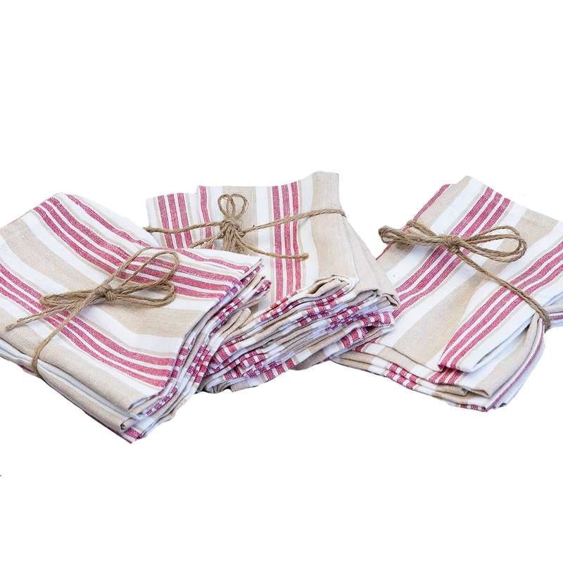 Handloom Cotton Woven Napkins - Set of 4 - Notbrand