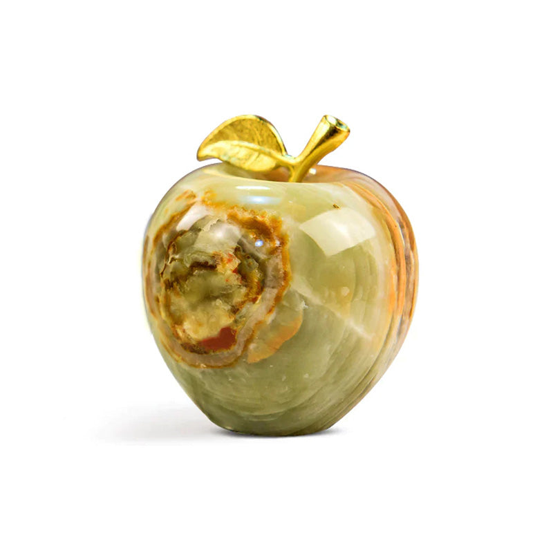 Classic Marble Apple Paperweight - Green - Notbrand
