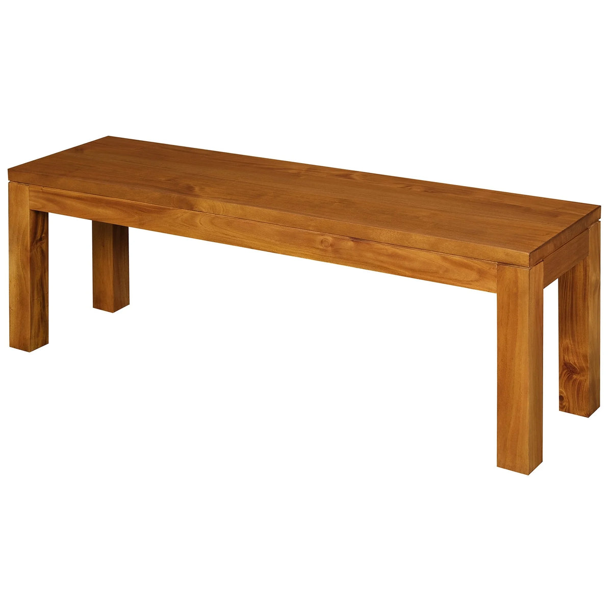 Tilda Solid  Mahogany Timber Dining Bench in Light Pecan- 128cm - Notbrand