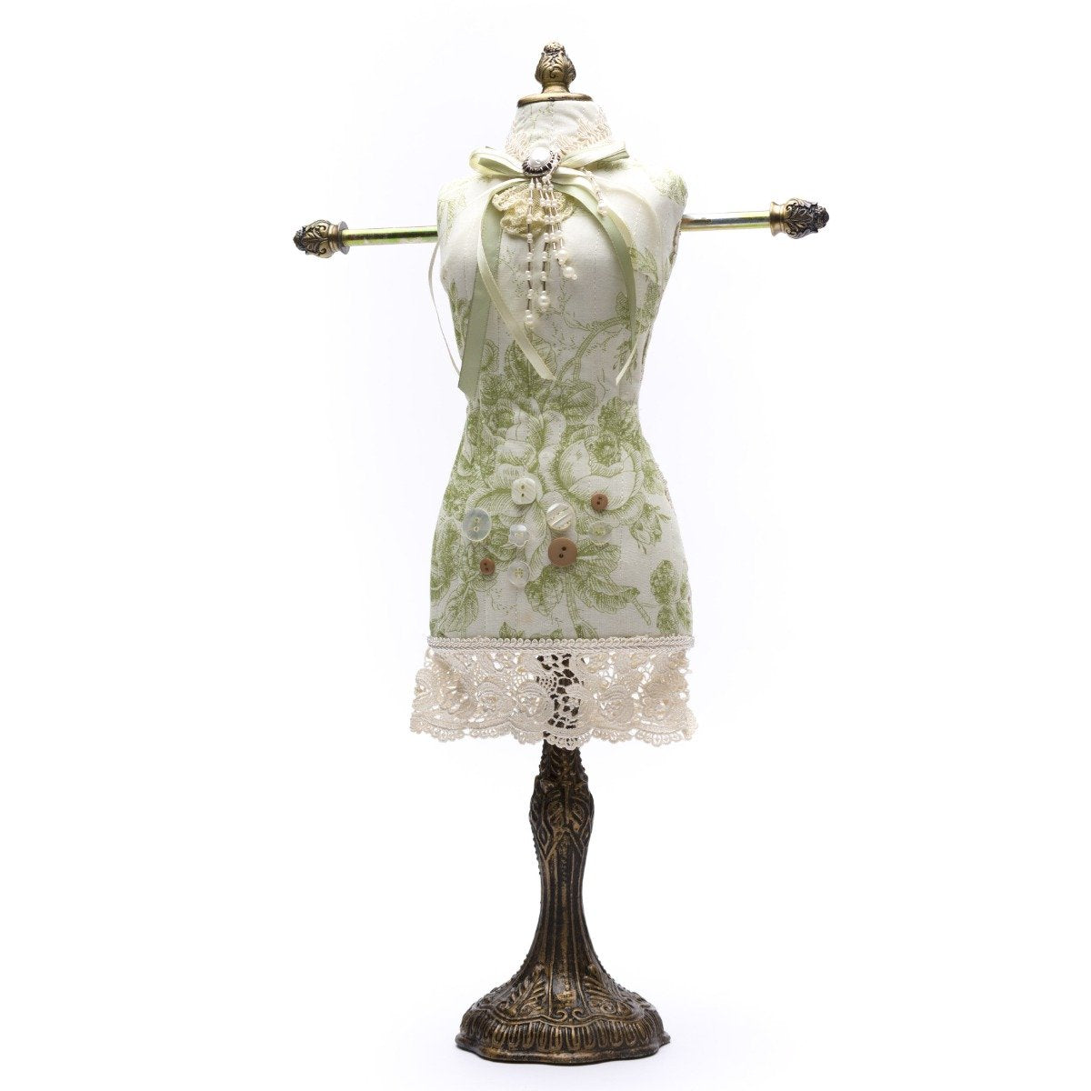 Vintage Style Toile Jewellery Mannequin - 52cmH - Notbrand
