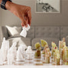 Opulent Special Edition Chess Set in White & Green - 38cm - Notbrand