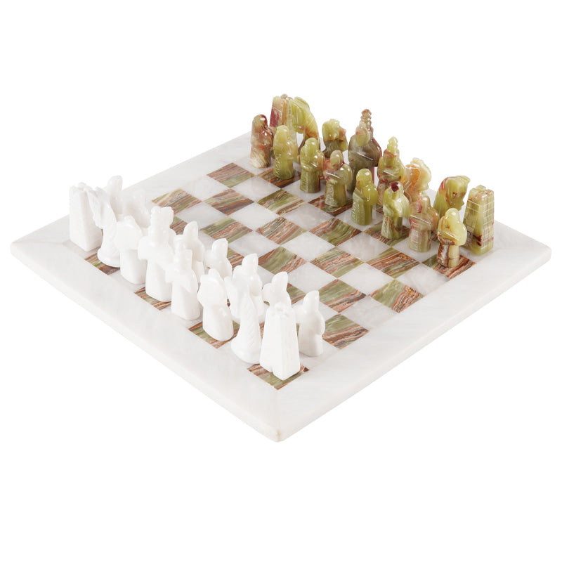 Torpedo Special Edition Chess Set in White & Green - 38cm - Notbrand