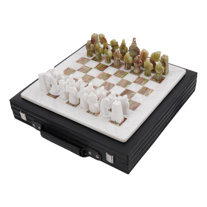 Torpedo Special Edition Chess Set in White & Green - 38cm - Notbrand