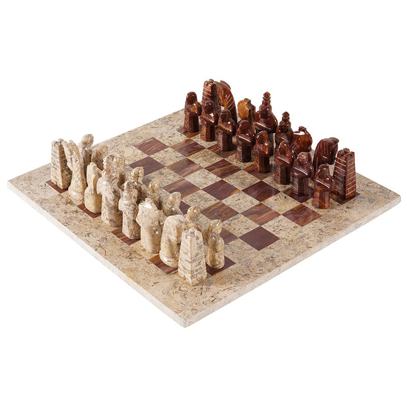 Torpedo Special Edition Chess Set in Coral & Red - 38cm - Notbrand