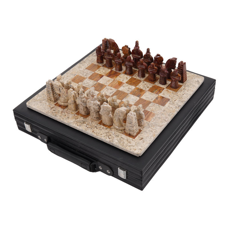 Torpedo Special Edition Chess Set in Coral & Red - 38cm - Notbrand