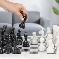 Heirlooms Premium Quality Chess Set with Storage Box in White & Black - 38cm - Notbrand