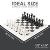 The Royale Chess Set in White & Black - 38cm - Notbrand