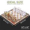 The Royale Chess Set in Green & White - 38cm - Notbrand