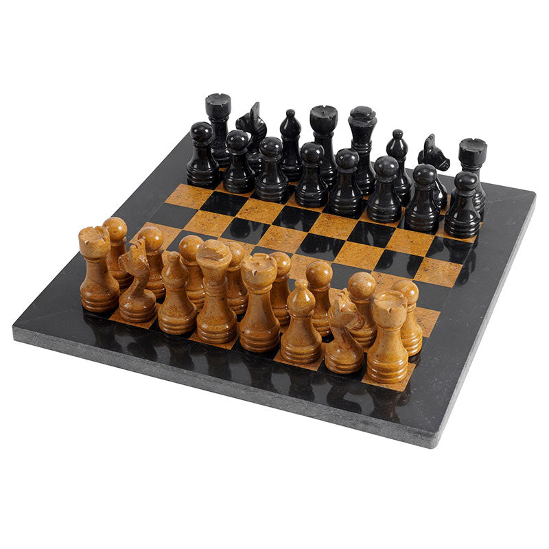 Enigma Chess Set in Black & Golden - 30cm - Notbrand