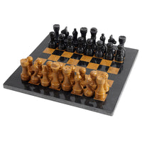 Regal Chess Set in Black & Golden - 30cm - Notbrand